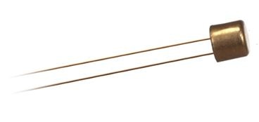 GaAs or GaAlAs can be used in higher magnetic fields than silicon diodes, but they must be individually calibrated. (Lake Shore TG120-P GaAlA diode)