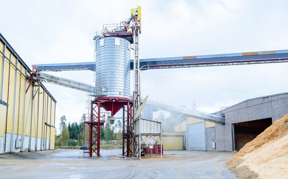 Wood chip silo