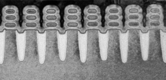 TEM cross-section of stacked NanoSheet transistors. Source: IBM Research