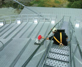 The scanner can be used on large diameter silos such as 105