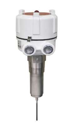 A vibrating rod features a single probe design that prevents material from bridging and giving a false signal.