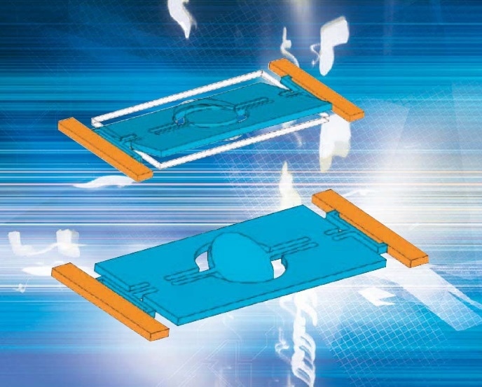 First (top) and second (down) natural deflection shape of the scanner.