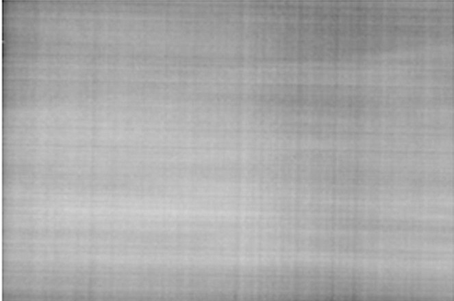 OLED display with uncorrected line mura.