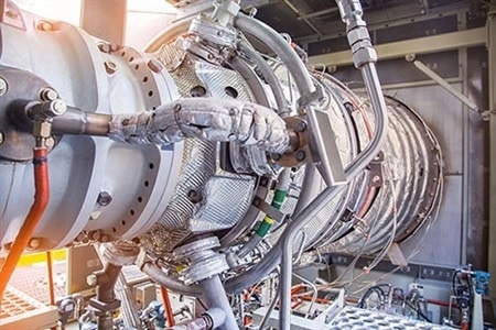 A gas turbine installation.