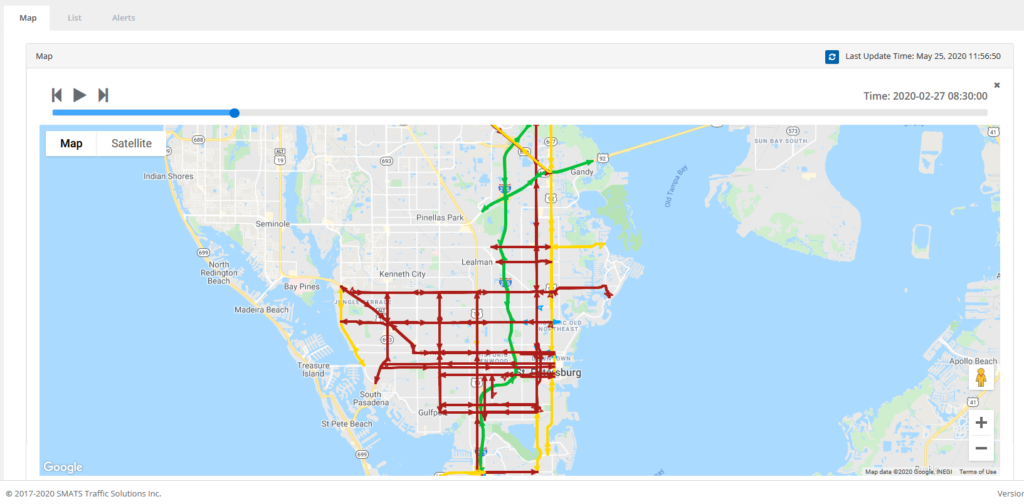 Dashboard view of iNode™ with the city’s data collection links set up