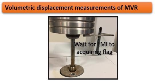 Volumetric displacement measurement of MVR using a Dynisco LMI5500