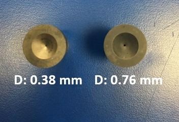 Dies with various diameters from Dynisco.