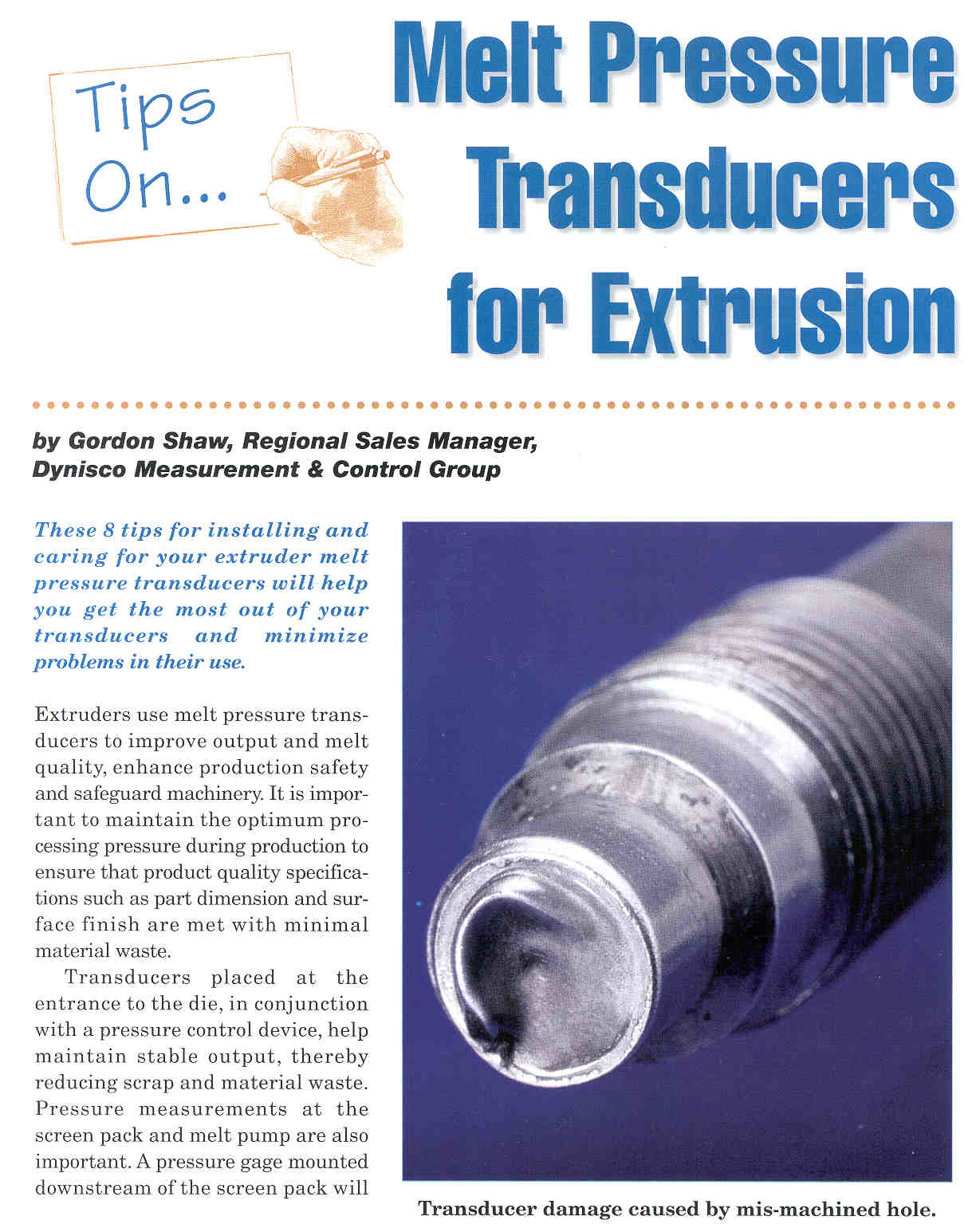 Pressure Sensor Care and Maintenance