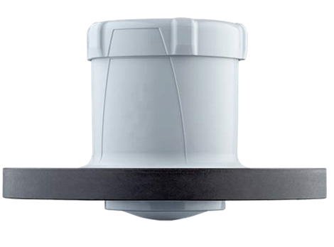 A white object with a black circle