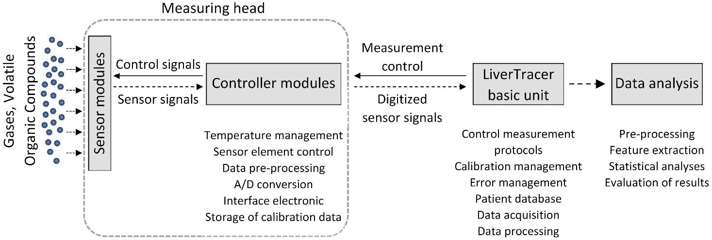 Setup of the electronic nose system “LiverTracer.”