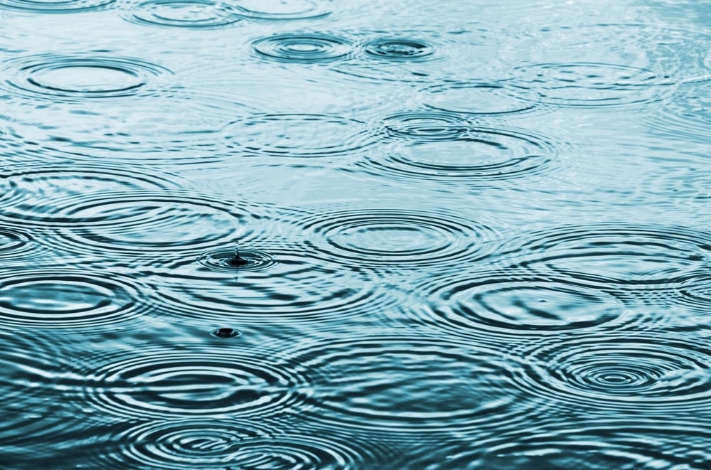 Raindrops on the water