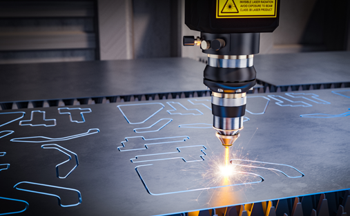 Laser machinery for metal cutting.
