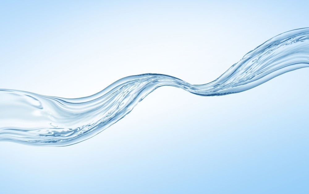 Water splash isolated on white background