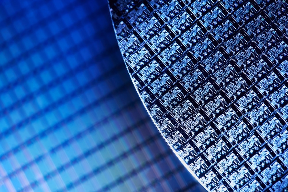 Macro of Silicon wafers. Low DOF