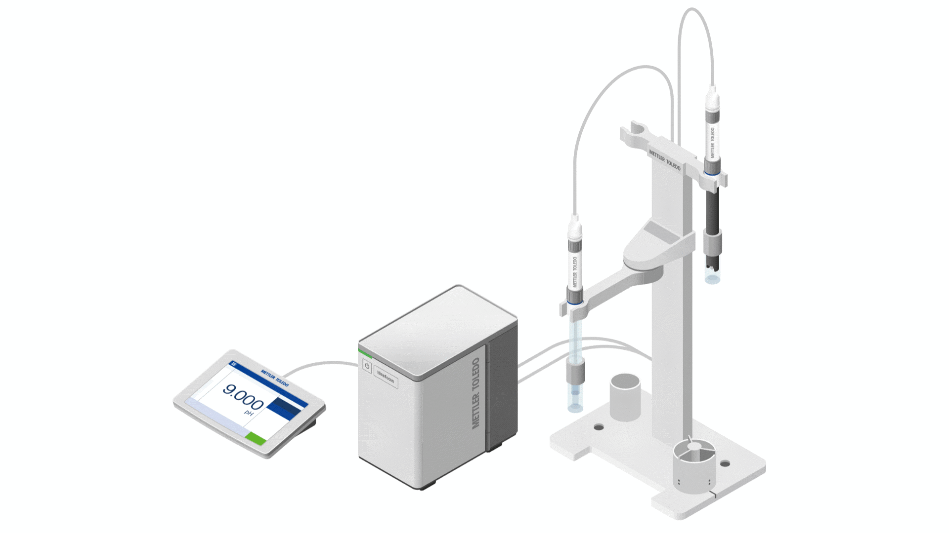 NineFocus pH Meter with InLab DES Digital Sensor System