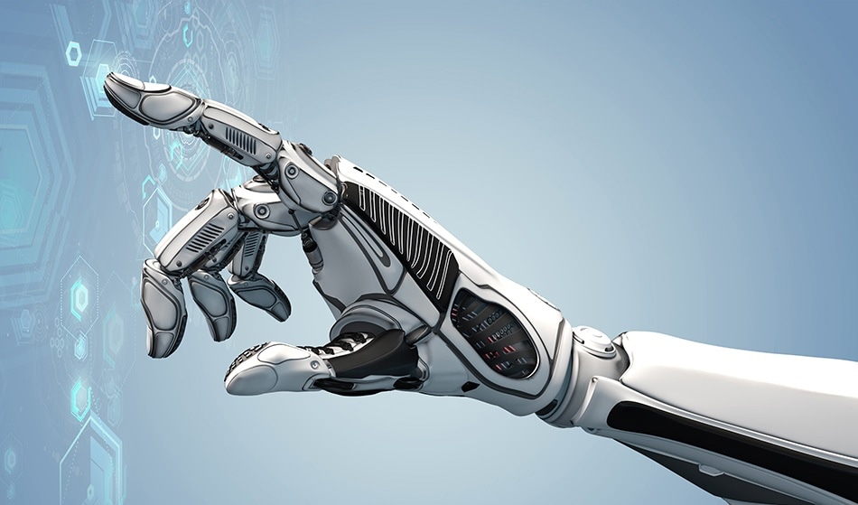 Image of a robotic hand.