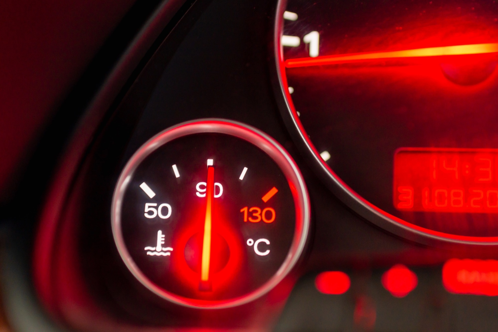 Close up of a car engine