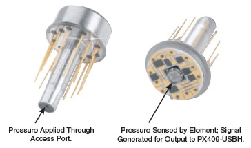 Example of Wheatstone Bridge Sensing Element on a Broad Mountable Transducer.