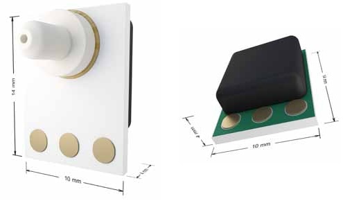 3D view of the TVC Merit Sensor compact module, 3D step file is available for a quick design-in into the end sensor housing.