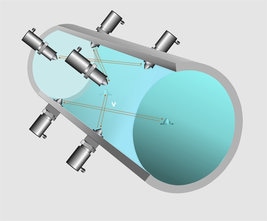 Schematic illustration of multiple measurement paths.