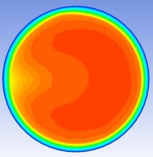 CFD-model of a disturbance (elbow).