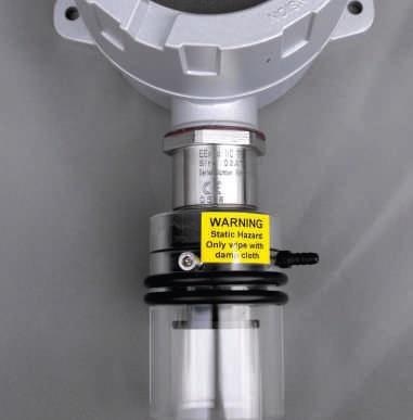 ATEX detector with splash guard.