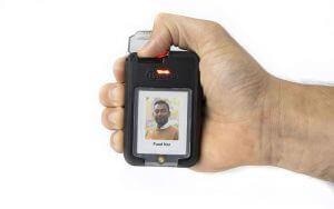 The iTAG X30 emergency call button.