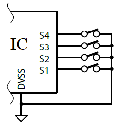 Address selection with switches.