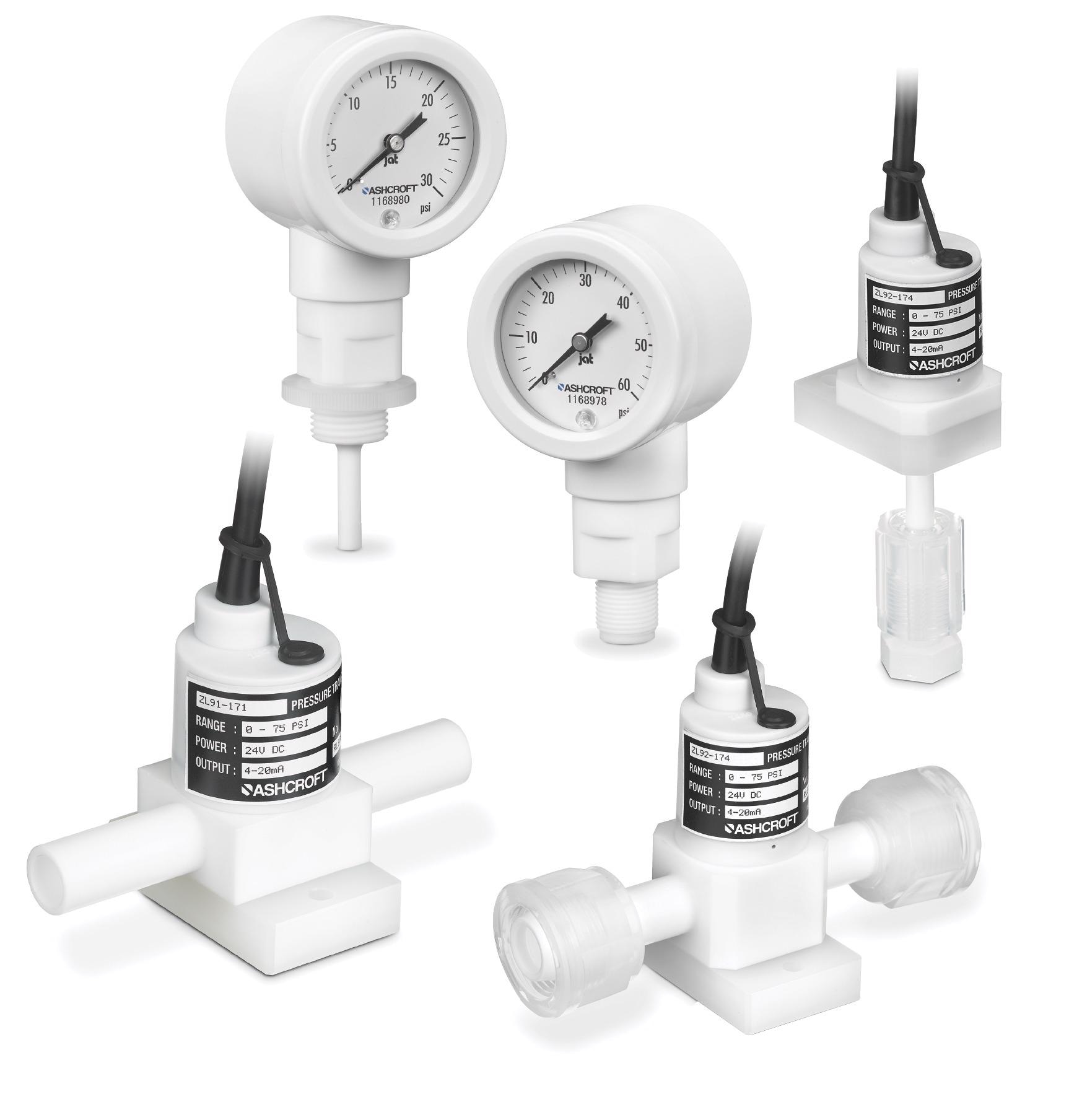 Teflon® Transducers and Gauges for Semiconductor Applications