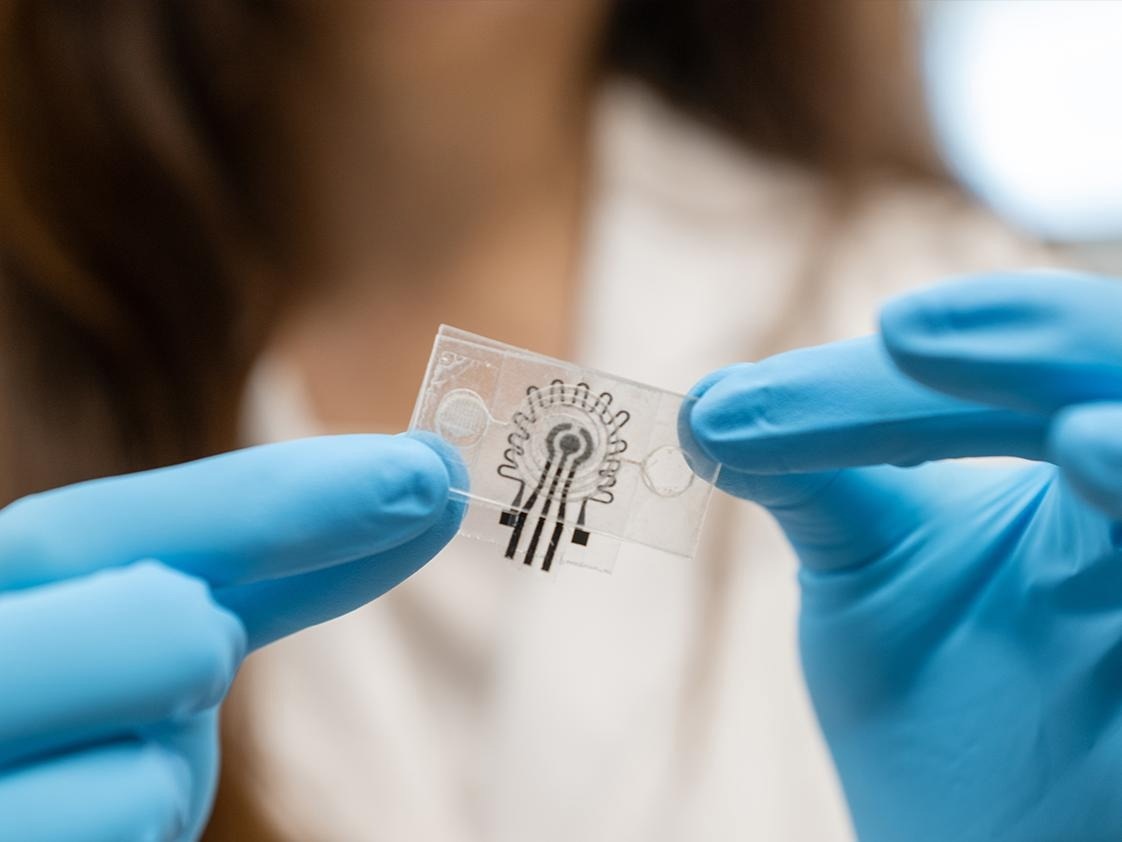 Penn State researchers developed a new wearable sensor to monitor glucose levels in sweat over multiple weeks. Image Credit: Kate Myers/Penn State