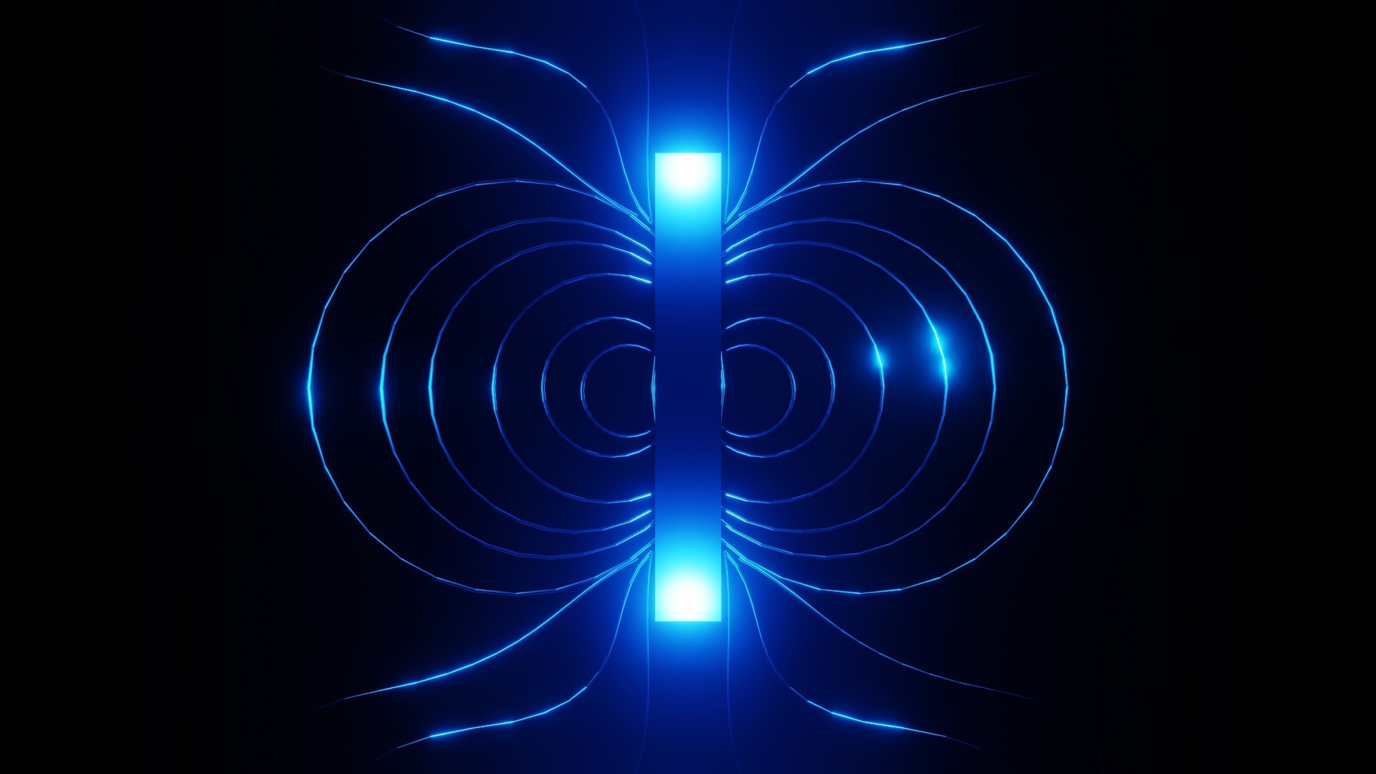 A depiction of magnetic field.