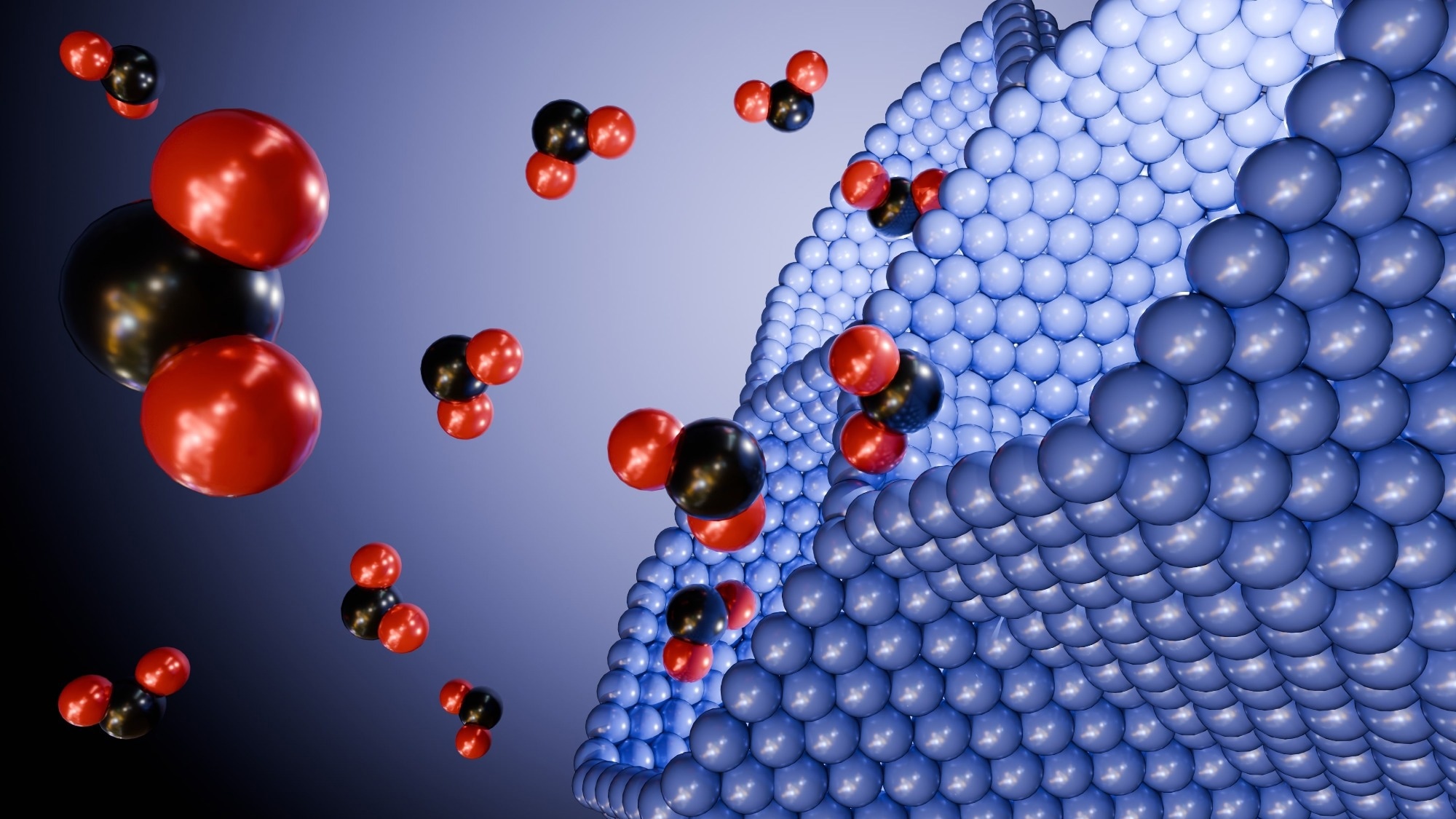 A 3d rendering of structure metal-organic framework.