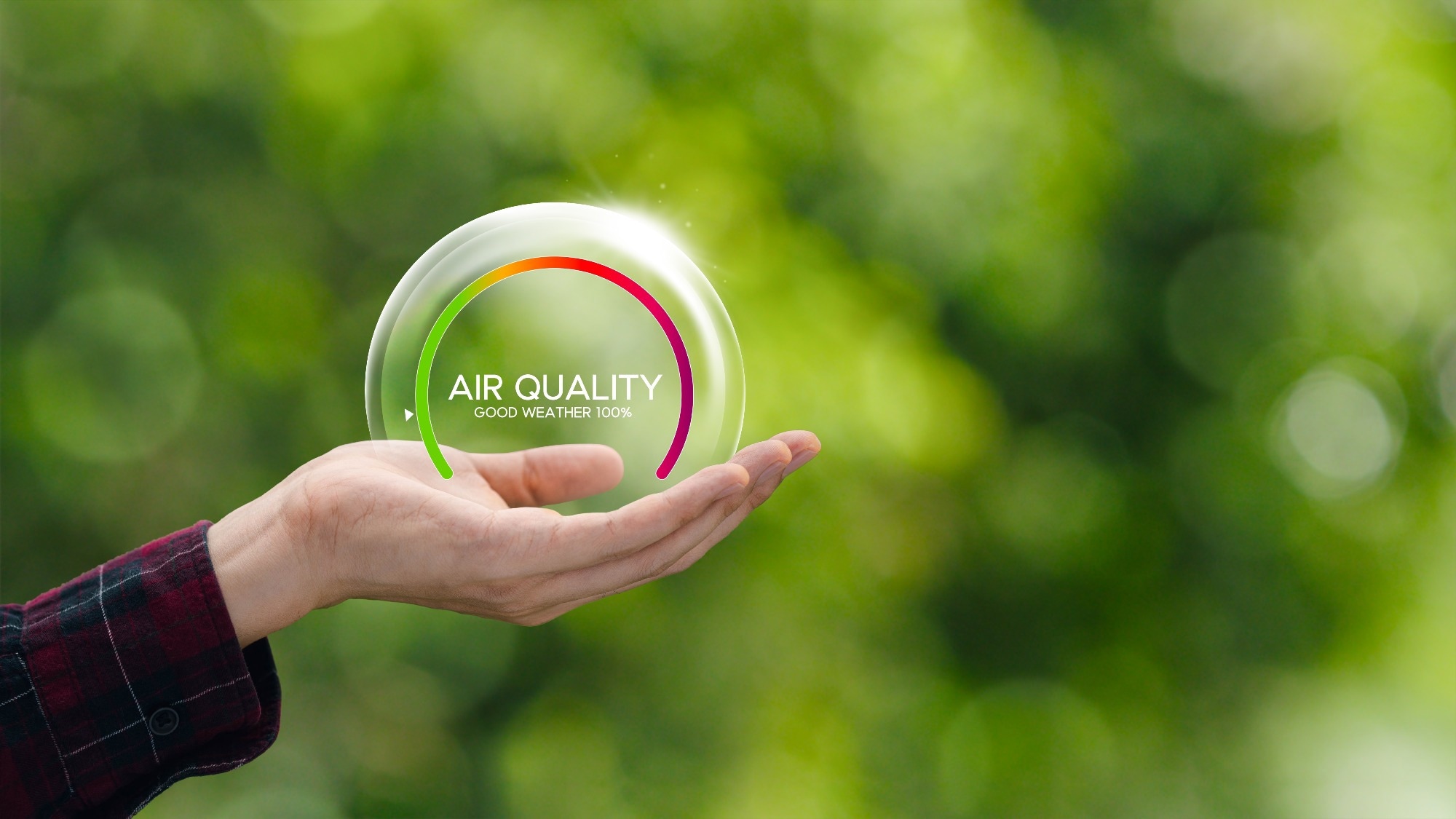 Good air quality and clean outdoor air quality.