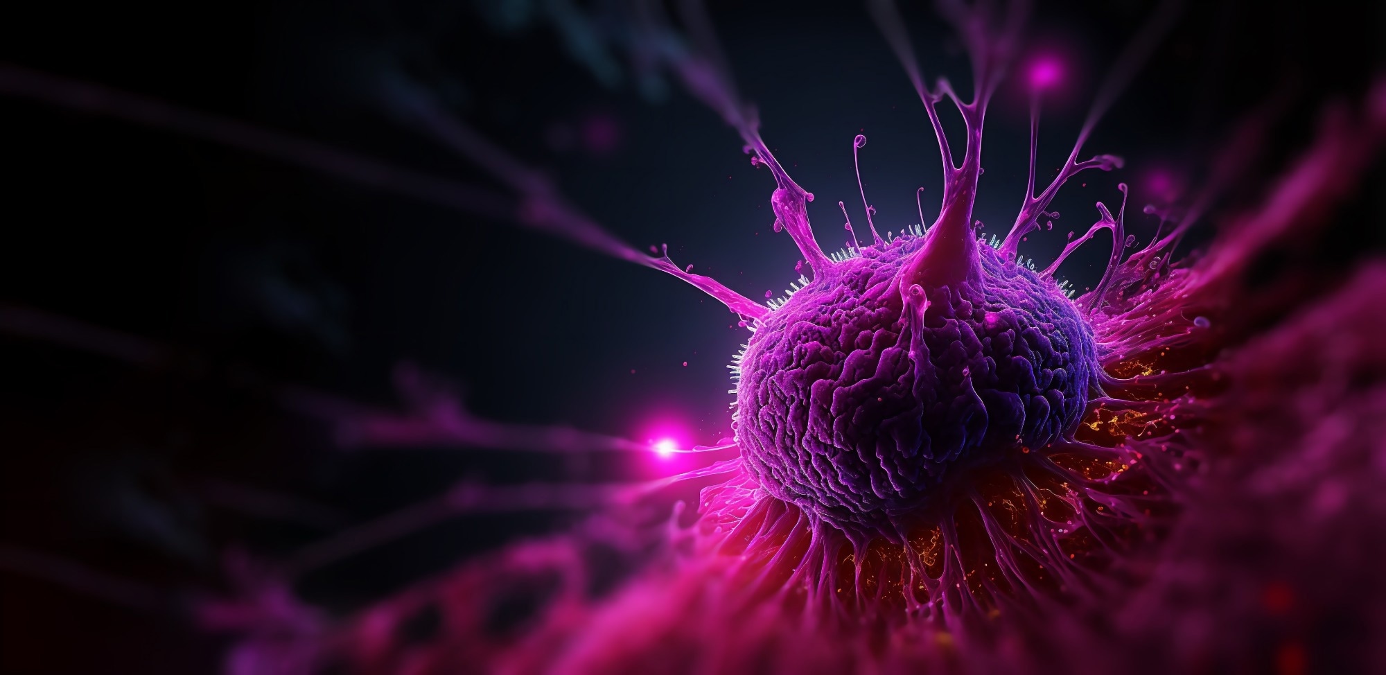 Tumor microenvironment concept with cancer cells.