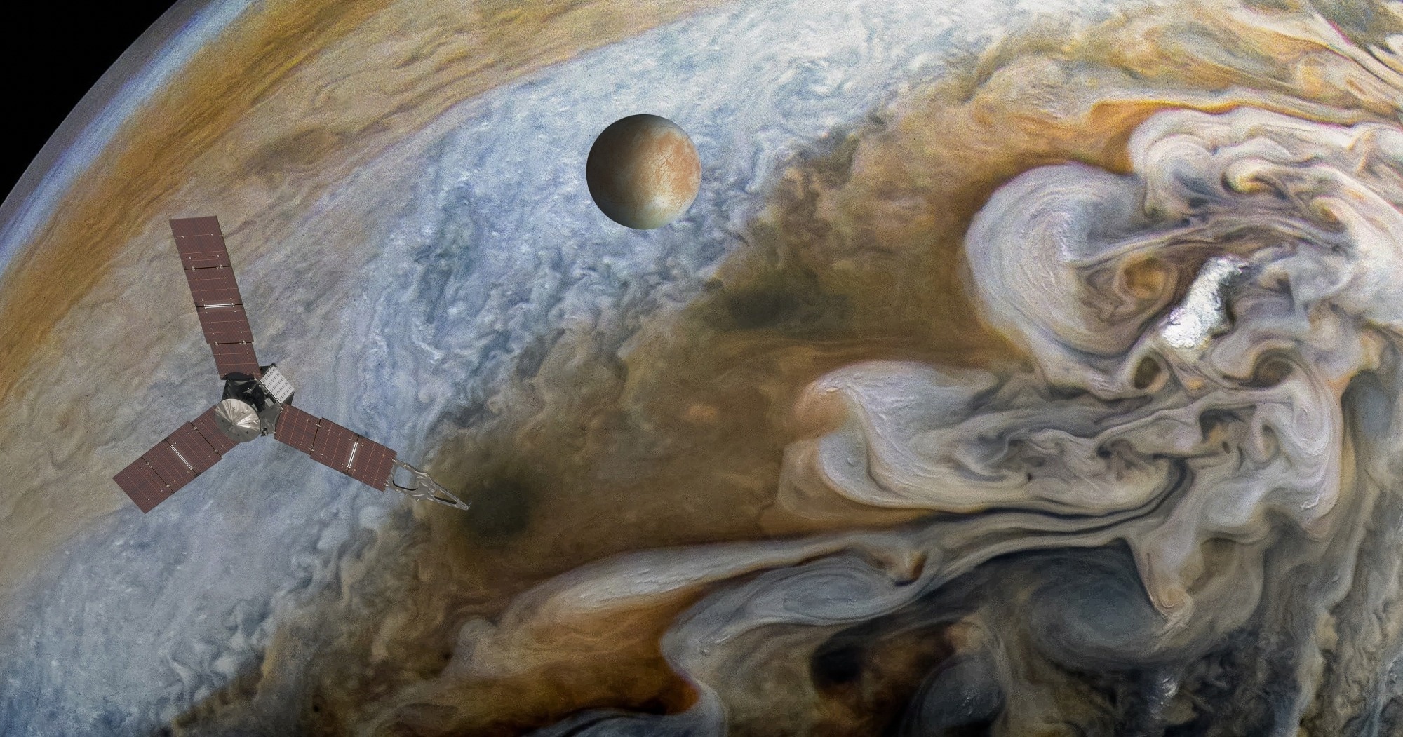 Satellite Europa, Jupiter