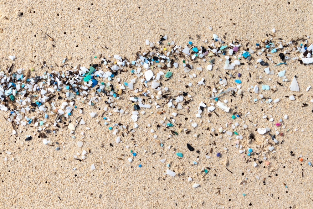 microplastics on the beach