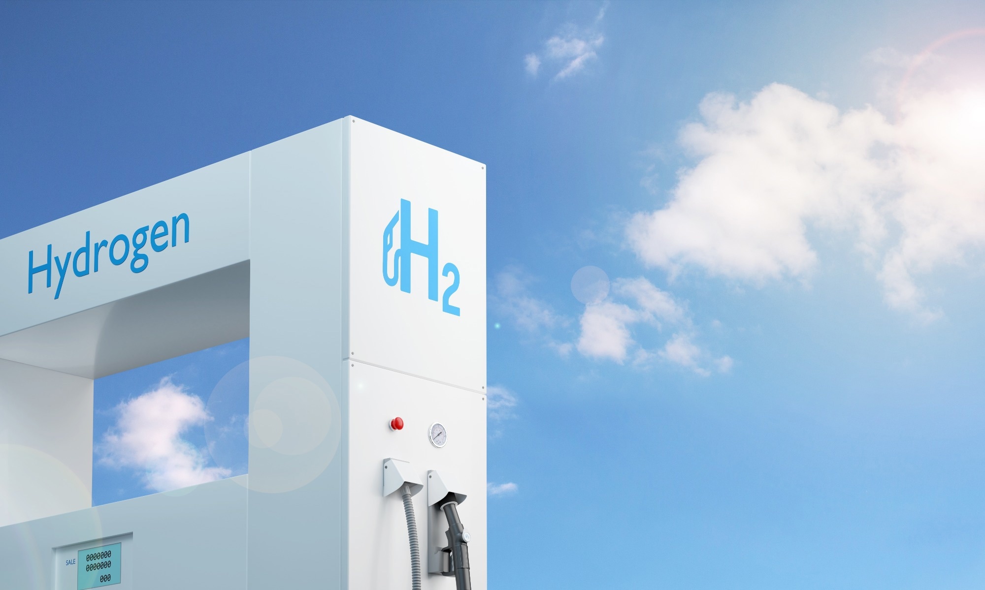Artistic render of a hydrogen fuel pump.