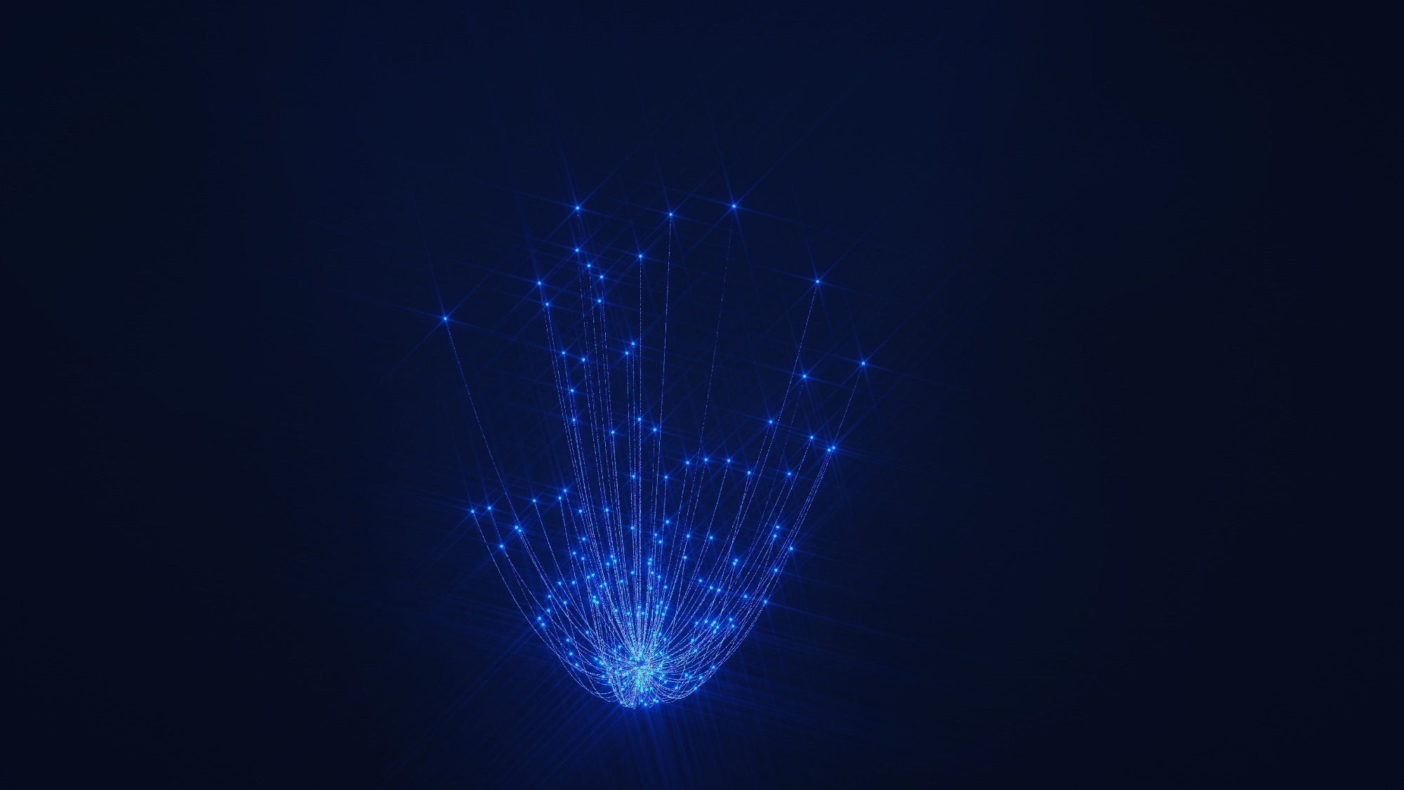Fiber optic string that emits light in the dark through technological fibers