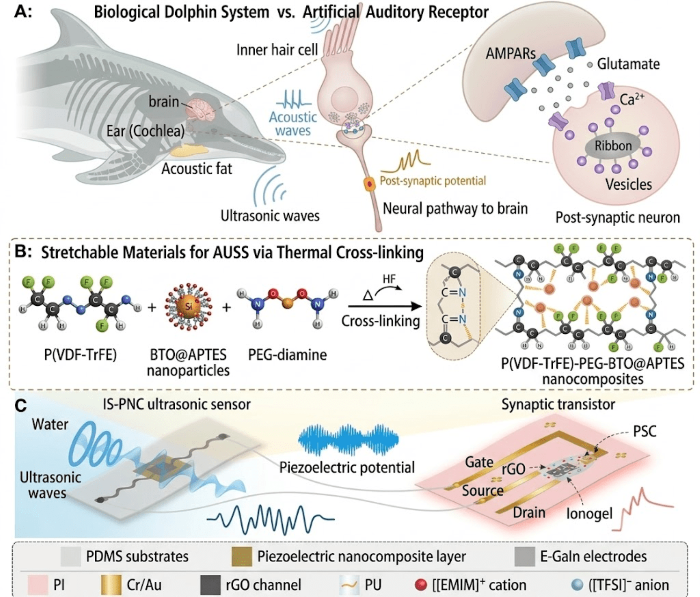 SKKU Develops Artificial Sensory Device That Stretches Like Rubber and Converts Underwater Ultrasound Into Neural Signals