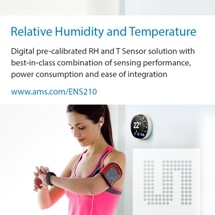 ams Launches Highly Accurate Relative Humidity and Temperature Sensor IC