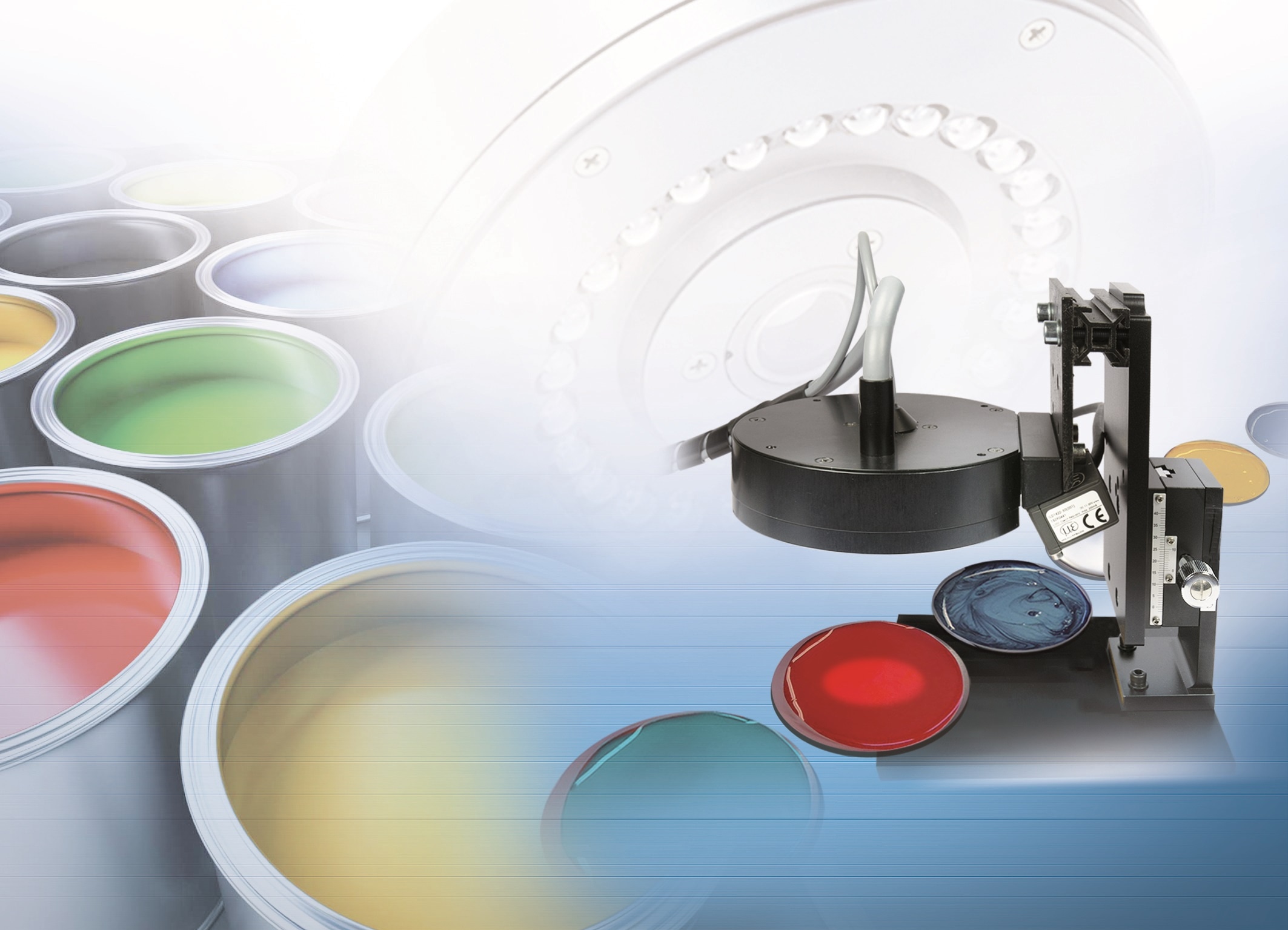 Non-contact color measurement of liquid paint