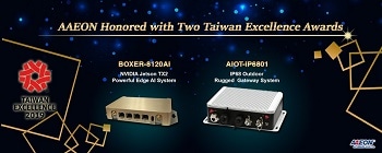 AAEON Honored with Two Taiwan Excellence Awards