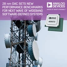 Analog Devices’ 28-Nanometer D/A Converter Sets New Performance Benchmarks for Next Wave Wideband Software Defined Systems