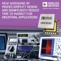 Analog Devices’ Wideband RF Mixers Simplify Design and Significantly Reduce Time to Market for Industrial Applications