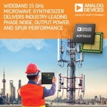 Wideband Microwave Synthesizer Delivers Industry Leading Phase Noise, Output Power and Spur Performance with Operation from 55 MHz to 15 GHz