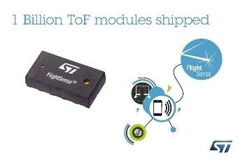 STMicroelectronics Ships 1 Billionth Time-of-Flight Module