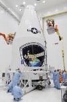 Defense Meteorological Satellite Program Satellite Encapsulated Into Payload Fairing