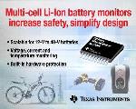 Texas Instruments Introduces the First Scalable, Multi-Cell Battery Monitors