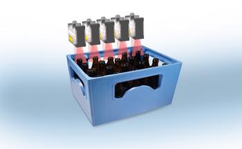 Micro-Epsilon Non-Contact Laser Scanners Enable Height Measurement and Presence Detection of Beer Bottles in Moving Crates