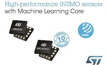 High-Grade iNEMO Sensors from STMicroelectronics Deliver Machine-Learning Core Efficiencies for Industrial and Consumer Applications
